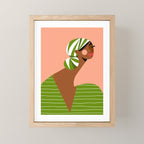 Head Wrapped Beauty Mini Art Print Gallery Image 1