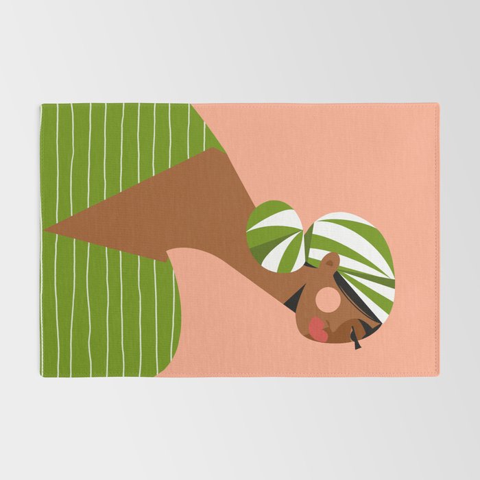 Head Wrapped Beauty Rug Gallery Image 2