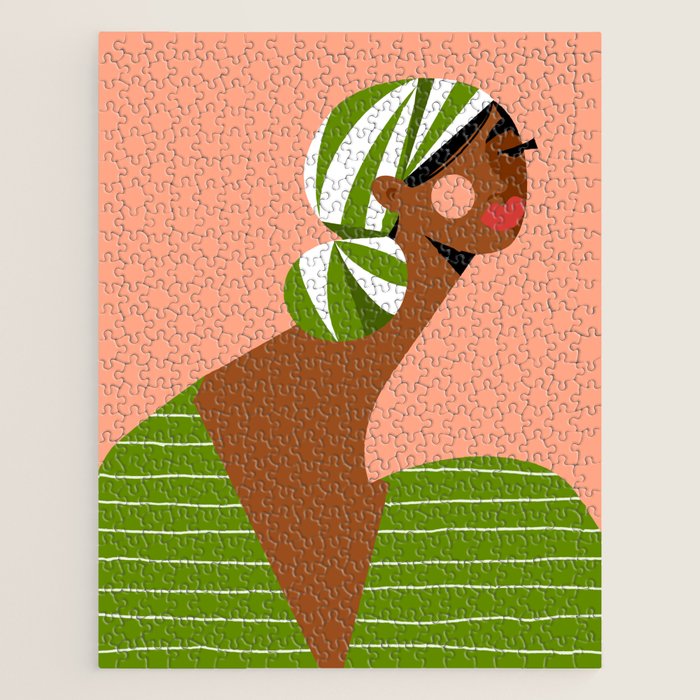 Head Wrapped Beauty Jigsaw Puzzle Gallery Image 1