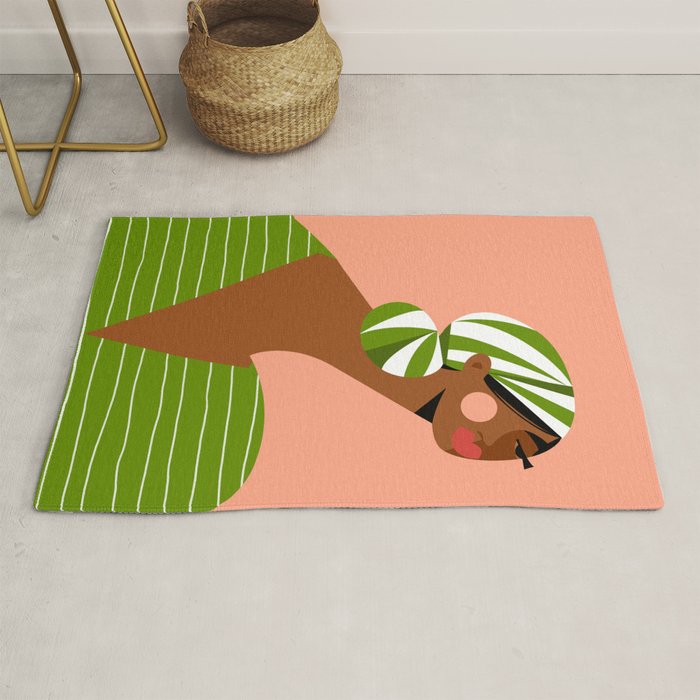 Head Wrapped Beauty Rug Gallery Image 1