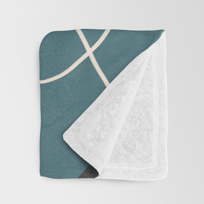 Minimal Colorful Abstract Shapes 4 Throw Blanket Gallery Image 3