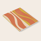 Mid Century Modern Retro Lounge Striped Pattern in Mid Mod Orange Mustard Beige Notebook Gallery Image 2