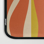 Mid Century Modern Retro Lounge Striped Pattern in Mid Mod Orange Mustard Beige Laptop Sleeve Gallery Image 3