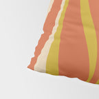 Mid Century Modern Retro Lounge Striped Pattern in Mid Mod Orange Mustard Beige Pillow Sham Gallery Image 4