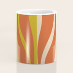 Mid Century Modern Retro Lounge Striped Pattern in Mid Mod Orange Mustard Beige Coffee Mug Gallery Image 4