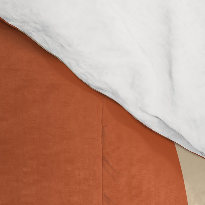 Mid Century Modern Retro Lounge Striped Pattern in Mid Mod Orange Mustard Beige Comforter Gallery Image 4