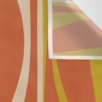 Mid Century Modern Retro Lounge Striped Pattern in Mid Mod Orange Mustard Beige Wall Tapestry Gallery Image 3