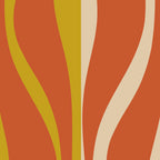 Mid Century Modern Retro Lounge Striped Pattern in Mid Mod Orange Mustard Beige Coffee Mug Gallery Image 2