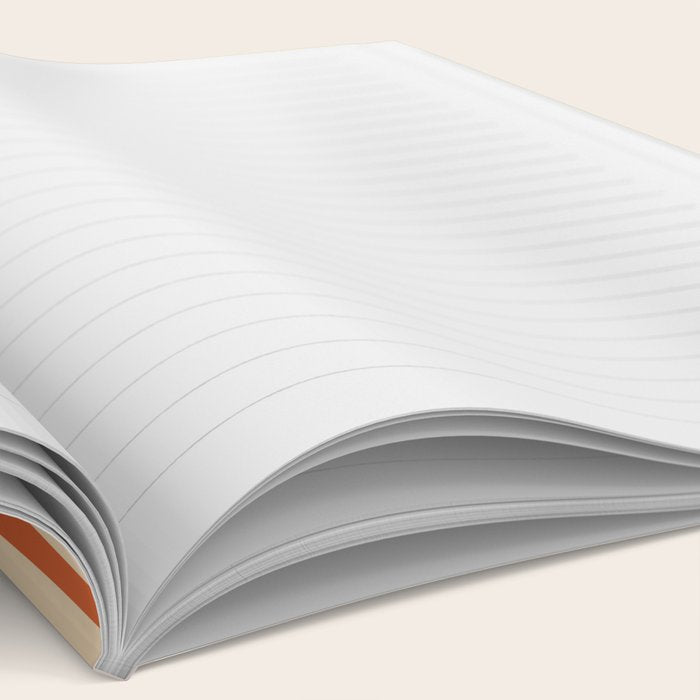 Mid Century Modern Retro Lounge Striped Pattern in Mid Mod Orange Mustard Beige Notebook Gallery Image 2