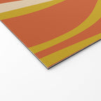 Mid Century Modern Retro Lounge Striped Pattern in Mid Mod Orange Mustard Beige Welcome Mat Gallery Image 2