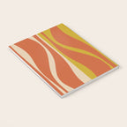 Mid Century Modern Retro Lounge Striped Pattern in Mid Mod Orange Mustard Beige Notebook Gallery Image 3