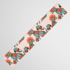 Porcelain Floral Dog - Blue & Coral Table Runner Gallery Image 3
