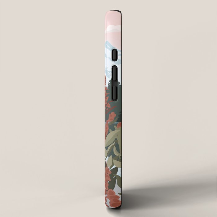 Mount Hood National Park Poster, Portland Oregon, Pacific Northwest, Vintage Retro Travel Poster iPhone Case Gallery Image 2