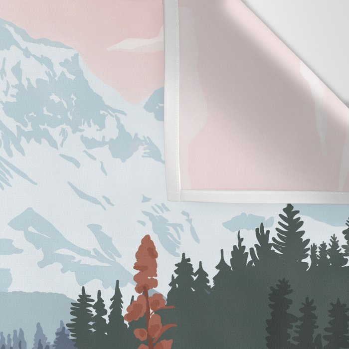 Mount Hood National Park Poster, Portland Oregon, Pacific Northwest, Vintage Retro Travel Poster Wall Tapestry Gallery Image 3