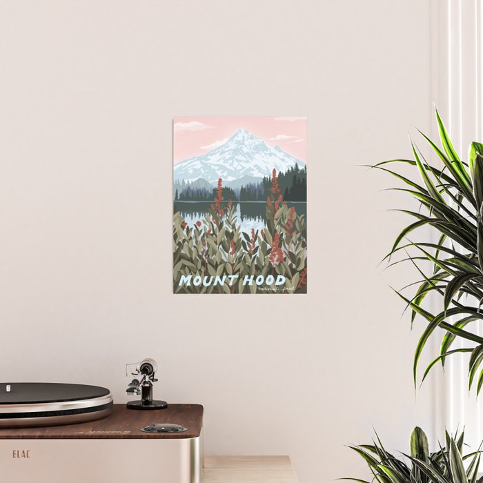 Mount Hood National Park Poster, Portland Oregon, Pacific Northwest, Vintage Retro Travel Poster Poster Gallery Image 2