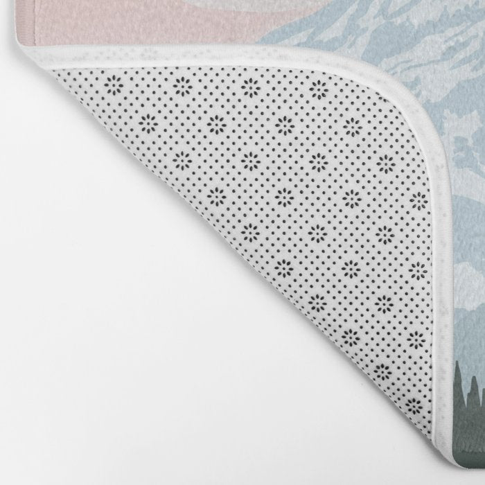 Mount Hood National Park Poster, Portland Oregon, Pacific Northwest, Vintage Retro Travel Poster Bath Mat Gallery Image 2