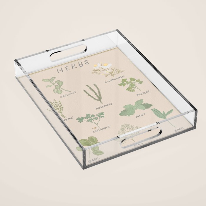 Herbs Chart  Acrylic Tray Gallery Image 1