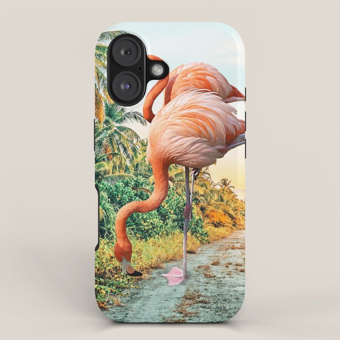 Flamingo Vacay #photography #surrealism iPhone Case Gallery Image 1