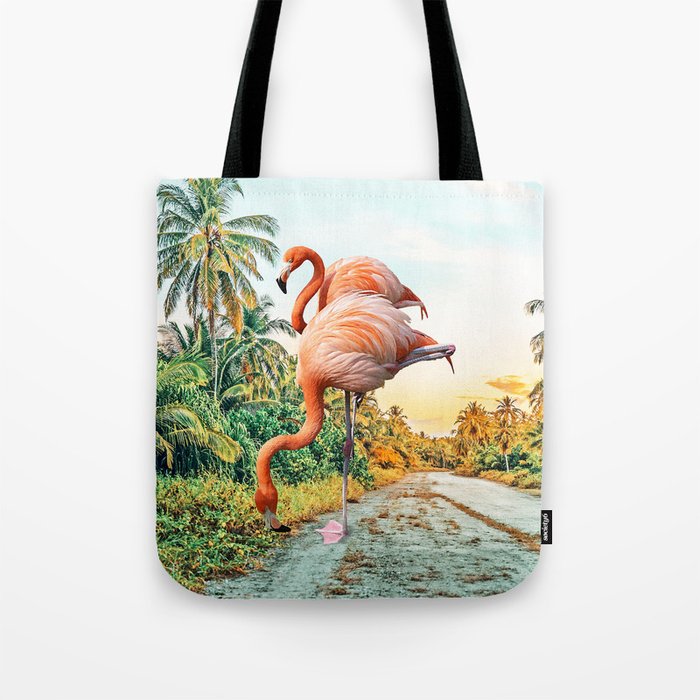 Flamingo Vacay #photography #surrealism Tote Bag Gallery Image 1