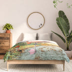 Flamingo Vacay #photography #surrealism Comforter Gallery Image 3