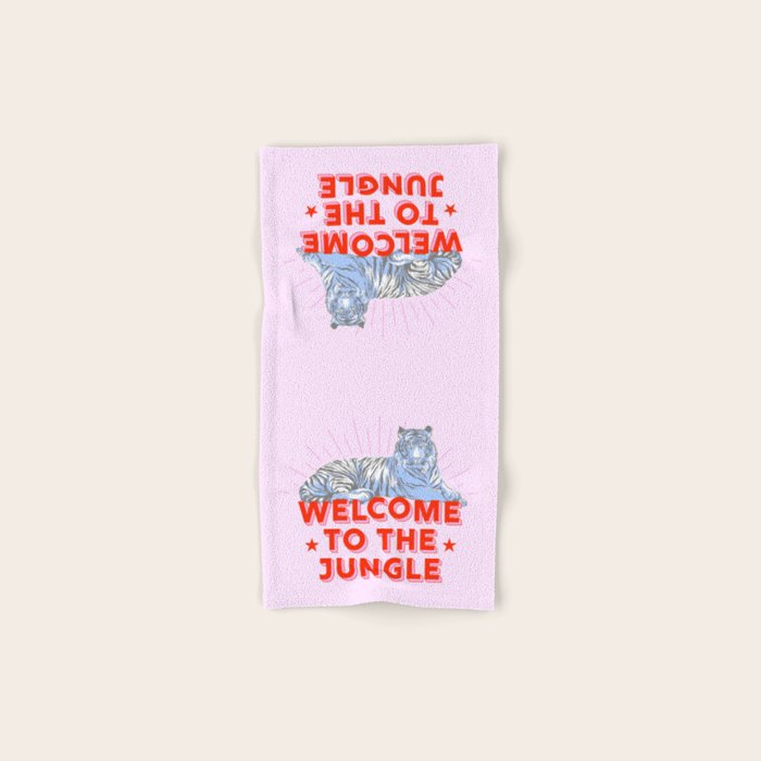 welcome to the jungle - retro tiger Bath Towel Gallery Image 1