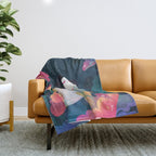 Flower guppy Throw Blanket Gallery Image 1