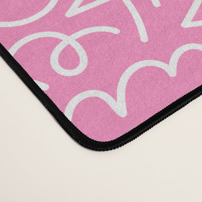 Colorful abstract fun line doodle art pattern Desk Mat Gallery Image 4