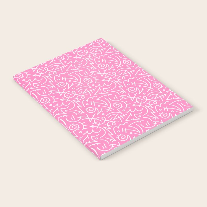 Colorful abstract fun line doodle art pattern Notebook Gallery Image 1