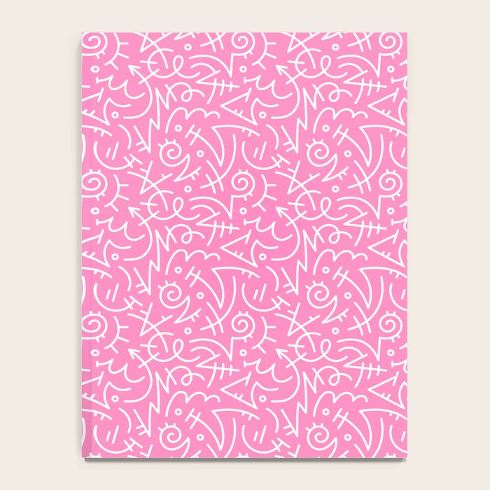Colorful abstract fun line doodle art pattern Notebook Gallery Image 4