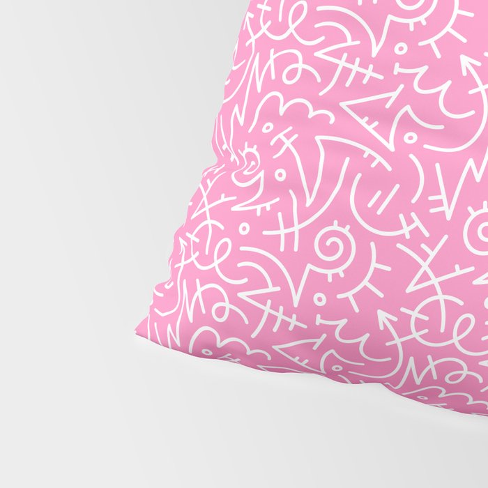 Colorful abstract fun line doodle art pattern Pillow Sham Gallery Image 4
