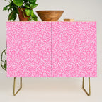 Colorful abstract fun line doodle art pattern Credenza Gallery Image 1