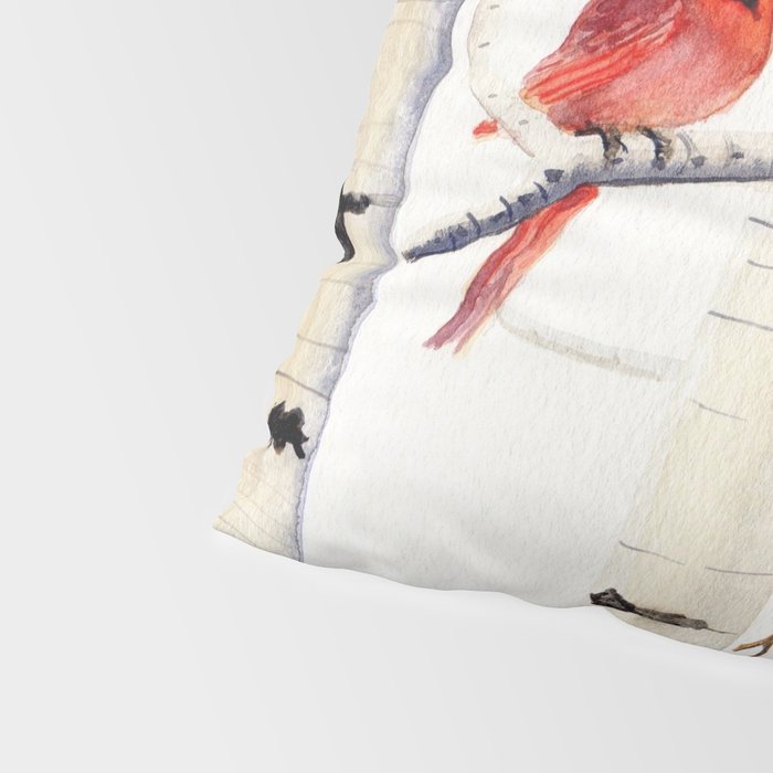 Birch Trees and Cardinal Pillow Sham Gallery Image 4
