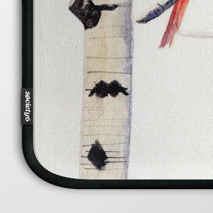 Birch Trees and Cardinal Laptop Sleeve Gallery Image 3
