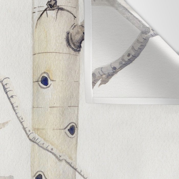 Birch Trees and Cardinal Wall Tapestry Gallery Image 3