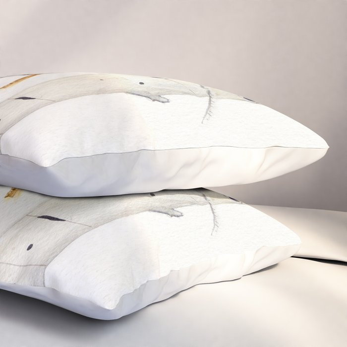 Birch Trees and Cardinal Pillow Sham Gallery Image 3