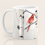 Birch Trees and Cardinal Coffee Mug Gallery Image 3