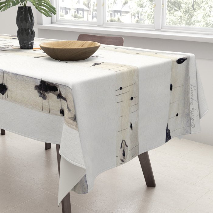Birch Trees and Cardinal Tablecloth Gallery Image 3