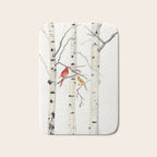 Birch Trees and Cardinal Bath Mat Gallery Image 1