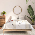 Birch Trees and Cardinal Comforter Gallery Image 3