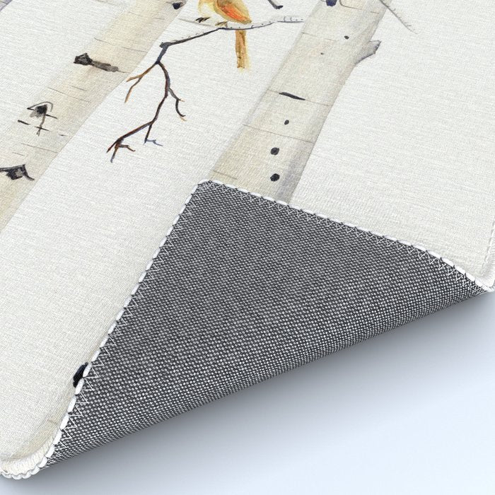 Birch Trees and Cardinal Rug Gallery Image 4