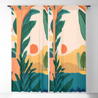 Santa Fe Oasis Desert Landscape with Plants Window Curtain Gallery Image 5