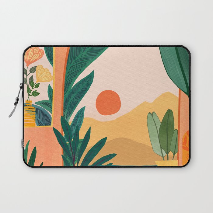 Santa Fe Oasis Desert Landscape with Plants Laptop Sleeve Gallery Image 1