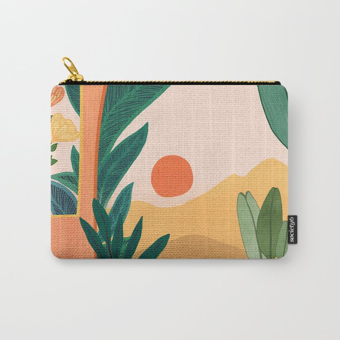 Santa Fe Oasis Desert Landscape with Plants Carry All Pouch Gallery Image 1