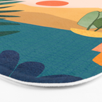 Santa Fe Oasis Desert Landscape with Plants Bath Mat Gallery Image 3