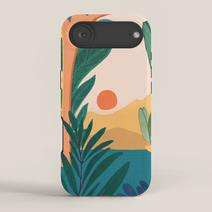 Santa Fe Oasis Desert Landscape with Plants iPhone Case Gallery Image 2