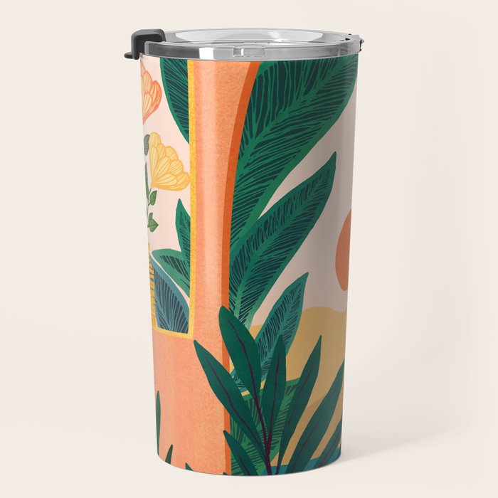 Santa Fe Oasis Desert Landscape with Plants Travel Mug Gallery Image 3