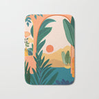 Santa Fe Oasis Desert Landscape with Plants Bath Mat Gallery Image 1