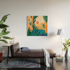 Santa Fe Oasis Desert Landscape with Plants Wood Wall Art Gallery Image 2