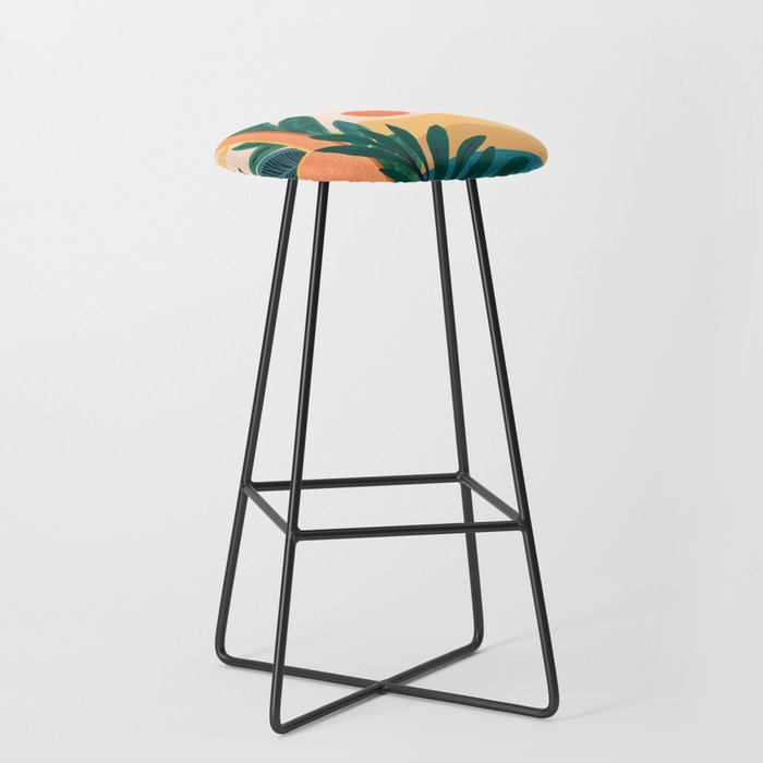 Santa Fe Oasis Desert Landscape with Plants Stool Gallery Image 1