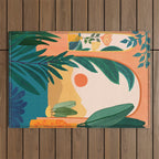 Santa Fe Oasis Desert Landscape with Plants Outdoor Rug Gallery Image 1